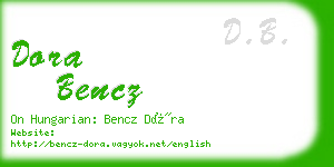 dora bencz business card